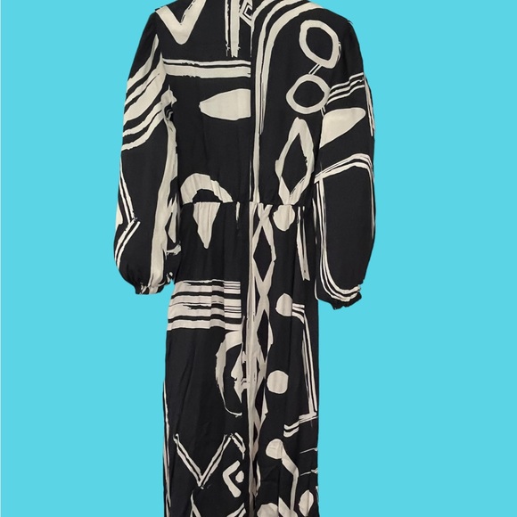 Tu LIVIANA CONTI LADIES PRINT DRESS BLUE WHITE ITALY 42-8 - Picture 5 of 7